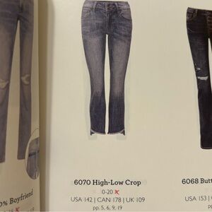 Cabi denim jeans high-low crop pants